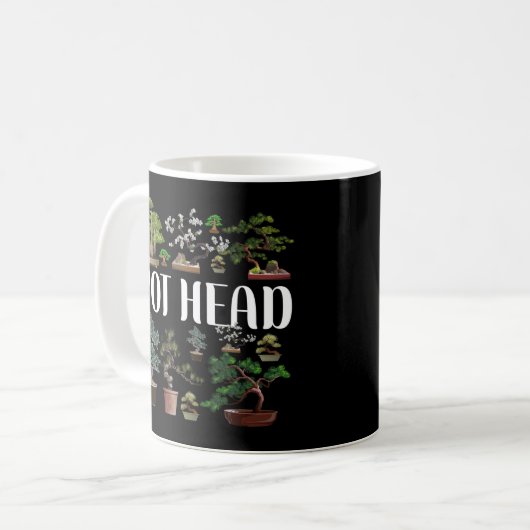 Potted Pflanze Pot Head Bonsai Kaffeetasse (Vorderseite Links)