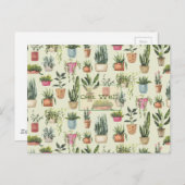 Potted-Pflanze werden gut Postkarte (Vorne/Hinten)