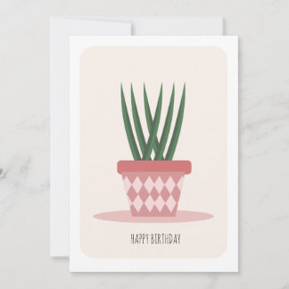 Potted Plant Birthday Card Karte