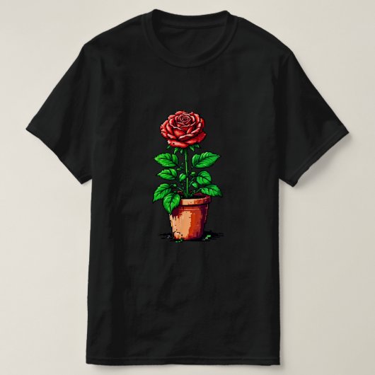 Potted Rosebush T-Shirt (Design vorne)