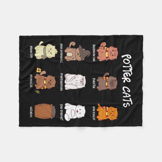 Potter Cats für die Katzenüberdeckung Fleecedecke (Vorderseite (Horizontal))