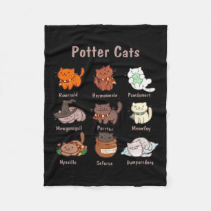 Potter Cats für Katzen Liebhaber Fleecedecke