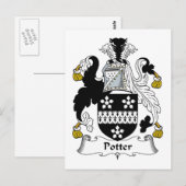 Potter-Familienwappen Postkarte (Vorne/Hinten)