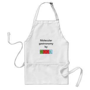 Potter periodic table name apron schürze