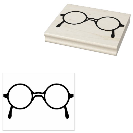 Potter-Style Eyeglasses Rubber Art Briefmarke Gummistempel (Stempel)