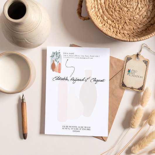 Potter und Clay Briefbogen