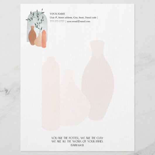 Potter und Clay Briefbogen (Vorderseite)