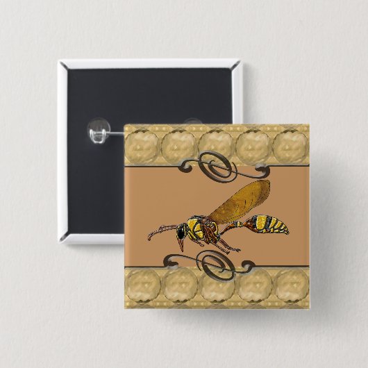 Potter Wasp Button (Vorne & Hinten)