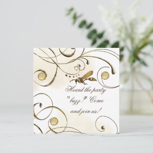 Potter Wasp Einladung (Stehend Vorderseite)