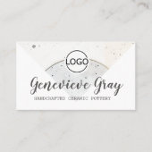 Potterie handgefertigte moderne Calligrafy Script- Visitenkarte (Vorderseite)