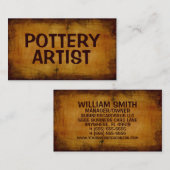 Potterie Künstlerantike Visitenkarte (Vorne/Hinten)