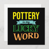 Potterie Lucky Word Potter Artist Keramik Geschenk Einladung (Vorne/Hinten)