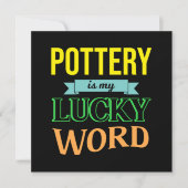 Potterie Lucky Word Potter Artist Keramik Geschenk Einladung (Vorderseite)