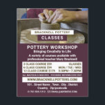 Potterrad, Töpferklasse, Töpfe Flyer<br><div class="desc">Potter's Wheel,  Töpferklassen,  Potter-Flyer,  die im Visitenkartenladen werben.</div>