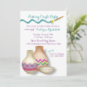 Pottery Bridal Luncheon Einladung (Stehend Vorderseite)