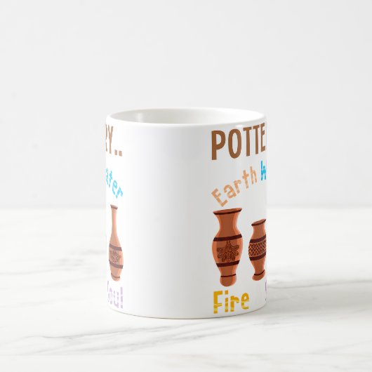 Pottery Earth Water Fire  Soul - Lovely Pottery Kaffeetasse (Mittel)