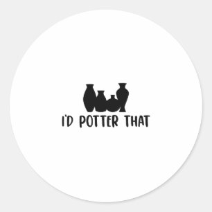 Pottery Gift Ideas   Pottery Potter Craft Ceramics Runder Aufkleber