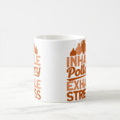 Pottery Makers Inhale Pottery Exhale Stress Potter Kaffeetasse (Mittel)