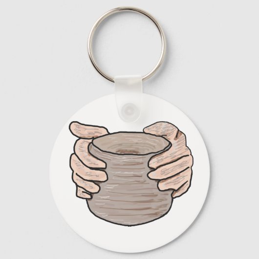 Pottery Making Hands Schlüsselanhänger (Rückseite)