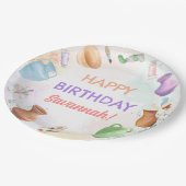 Pottery Paining Party Birthday Pappteller (Schrägansicht)
