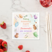 Pottery Painting Birthday Serviette (Beispiel)