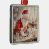 Pottery Painting Santa Claus  Ornament Aus Metall (Rechts)