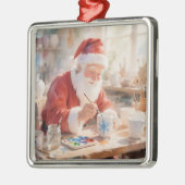 Pottery Painting Santa Claus  Ornament Aus Metall (Links)