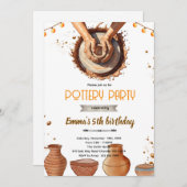 Pottery party theme invitation einladung (Vorne/Hinten)