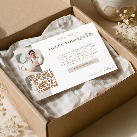 Pottery Photo Business Thanks You For Your Order Dankeskarte