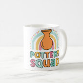 Pottery Squad Funny Matching For Girls Pottery Kaffeetasse (VorderseiteRechts)