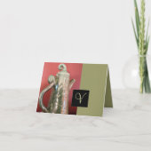 Pottery-Tee-Pot-Karte mit Monogramm (Vorderseite)