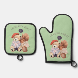 Potthalter Ofenhandschuh & Topflappen-Set