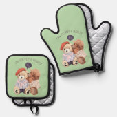 Potthalter Ofenhandschuh & Topflappen-Set (Vorderseite/Rückseite)