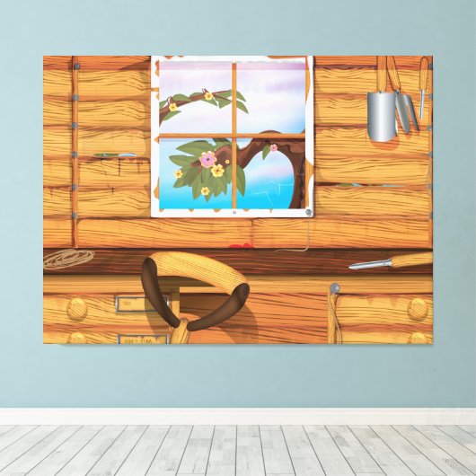 Potting Shed Leinwanddruck (Insitu (Holzboden))