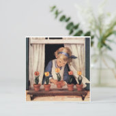 Potting Tulips von Jessie Willcox Smith Einladung (Stehend Vorderseite)