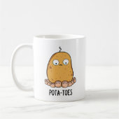 Pottoes Funny Potato with Toes Pun Kaffeetasse (Links)