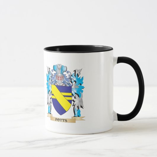 Potts Wappen - Familienwappen Tasse (Rechts)