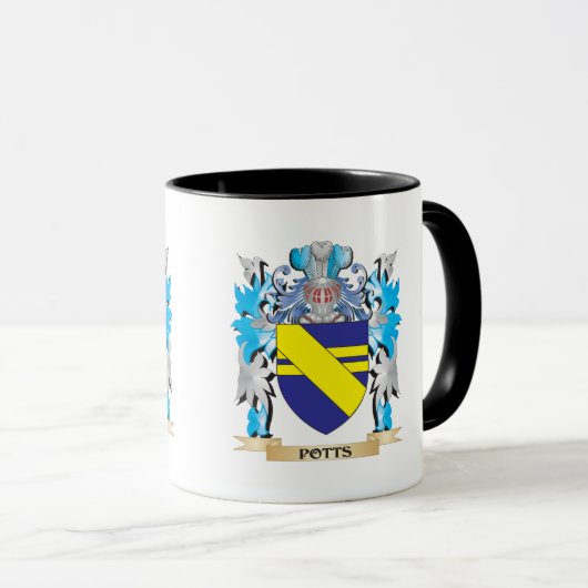 Potts Wappen - Familienwappen Tasse (VorderseiteRechts)