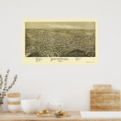 Pottsville, PA Panorama Karte - 1889 Poster (Küche)