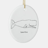 Pottwal-Illustration (Linie Kunst) Keramikornament (Rechts)