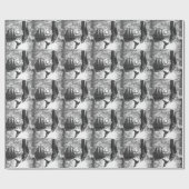 Pottwal springt aus dem Wasser, Vintage Meereslebe Geschenkpapier (Flach)