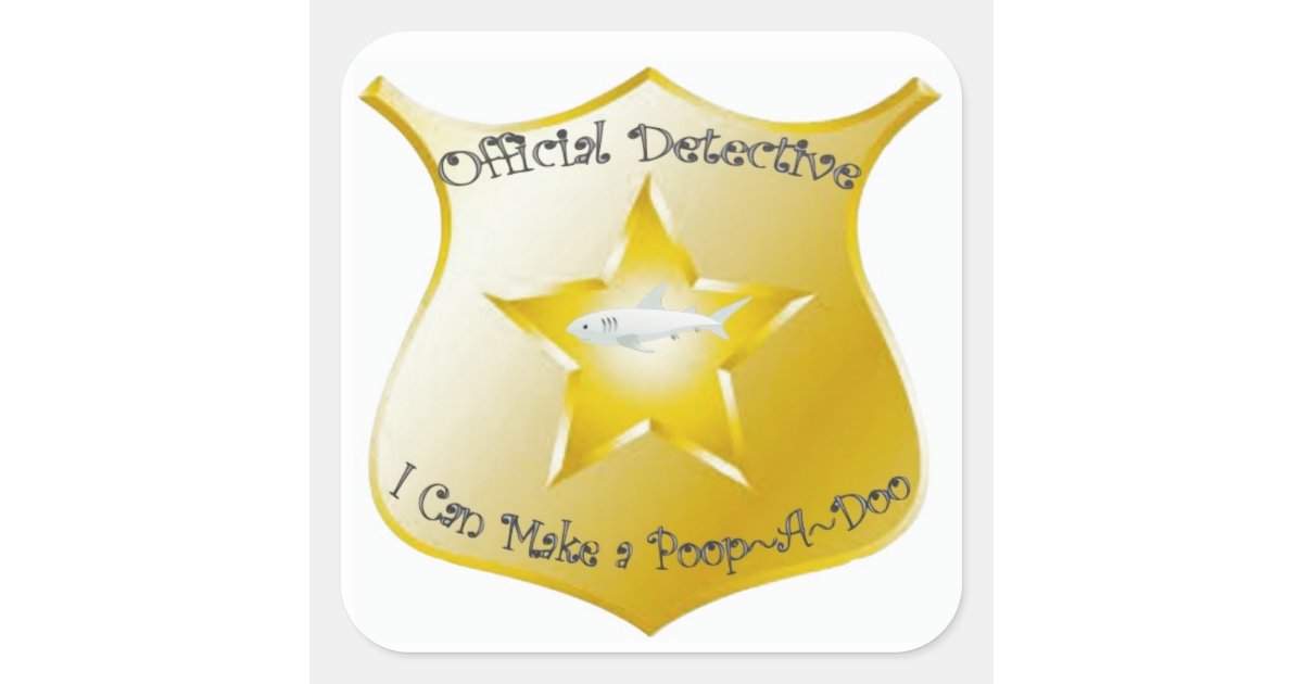 Potty Der Poop A Doo Aufkleber Abzeichen Quadratischer Aufkleber Zazzle De
