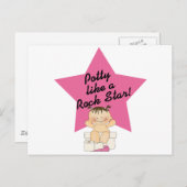 Potty like a Rock Star Girl Postkarte (Vorne/Hinten)