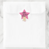 Potty like a Rock Star Girl Runder Aufkleber (Tasche)