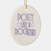 Potty like a Rock Star Keramik Ornament (Rechts)