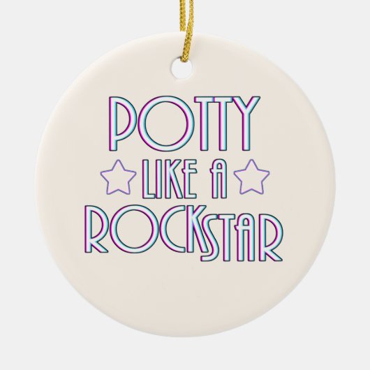 Potty like a Rock Star Keramik Ornament (Vorne)