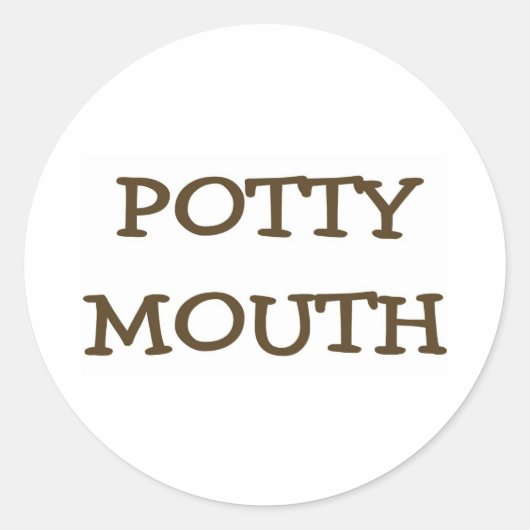 Potty Mouth Runder Aufkleber (Vorderseite)