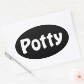 Potty Oval Sticker (Umschlag)