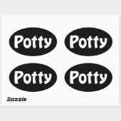 Potty Oval Sticker (Blatt)