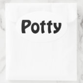 Potty Ovaler Aufkleber (Tasche)